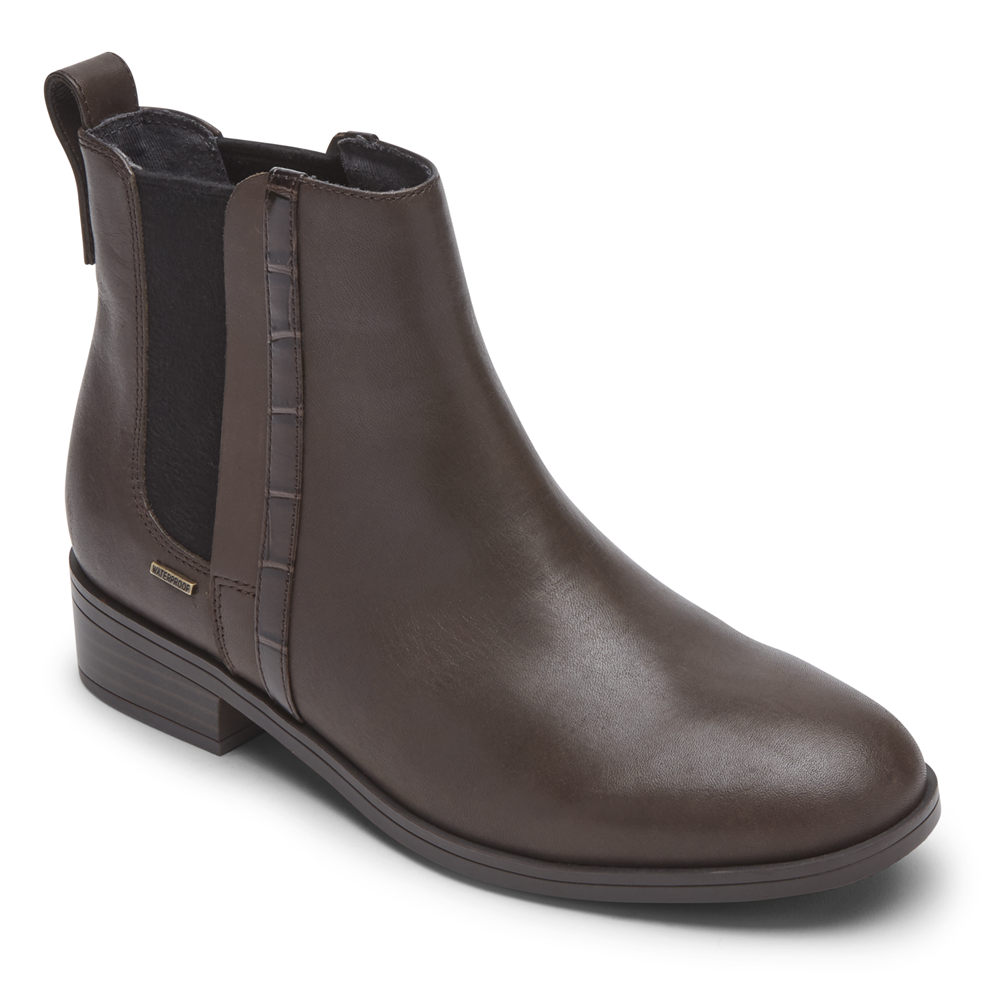 Rockport Støvler Dame Mørke Brune - Larkyn Chelsea - YZKB82346